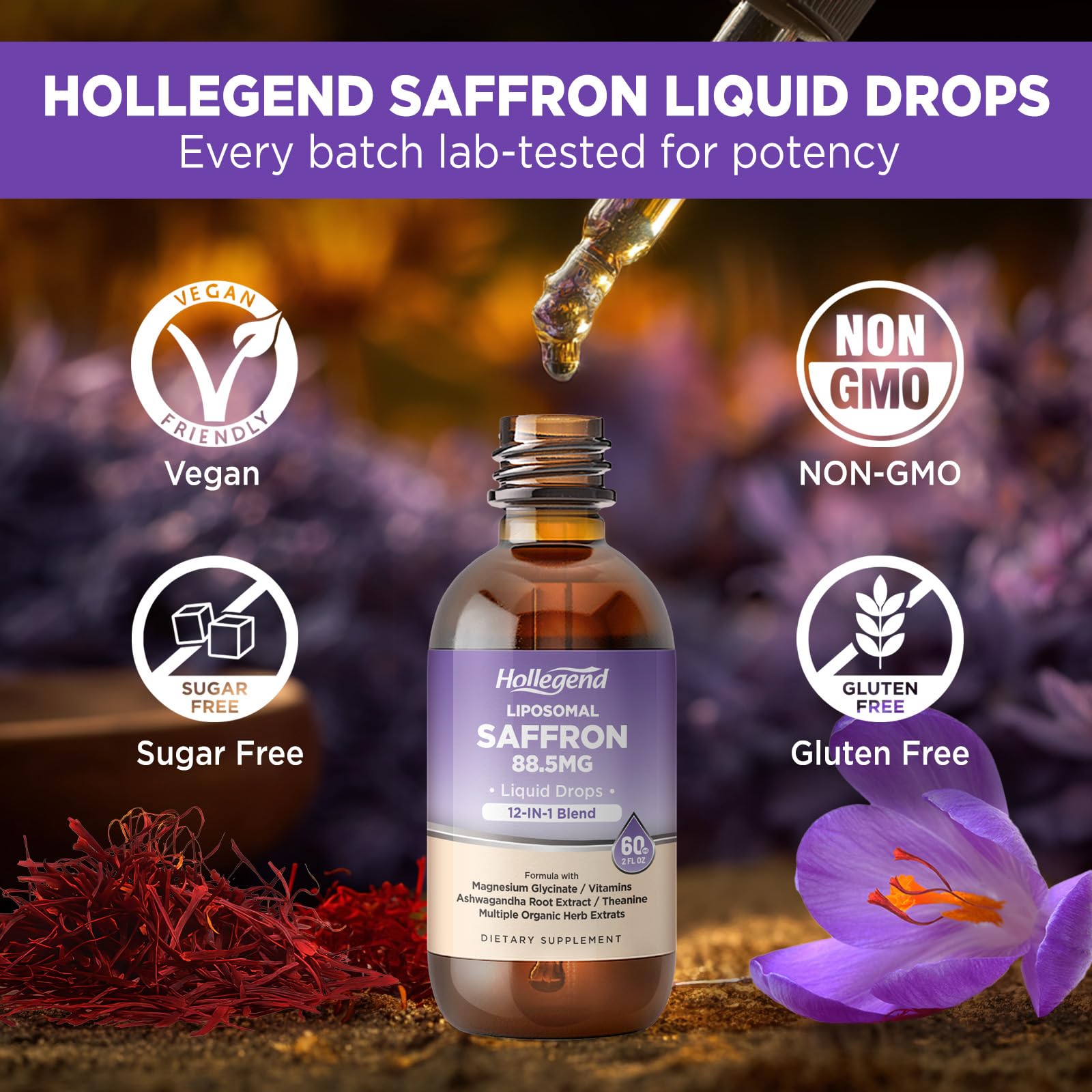 Suitable for kids and adults benefiting from saffron drops
