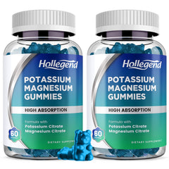 HOLLEGEND Potassium Magnesium Gummies bottle with 120 count