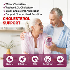 Graphic illustrating Red Yeast Rice + CoQ10 200mg per serving