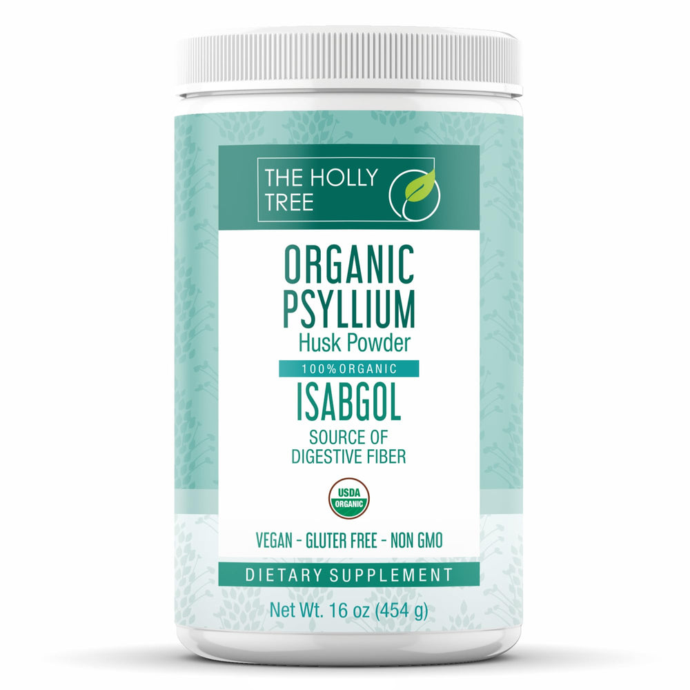 The Holly Tree Organic Psyllium Husk Powder 16 oz front view