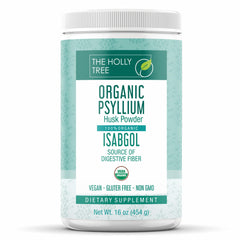 The Holly Tree Organic Psyllium Husk Powder 16 oz front view