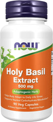 Holy Basil Extract 500mg 90 VegiCaps Pack of 2 - front view