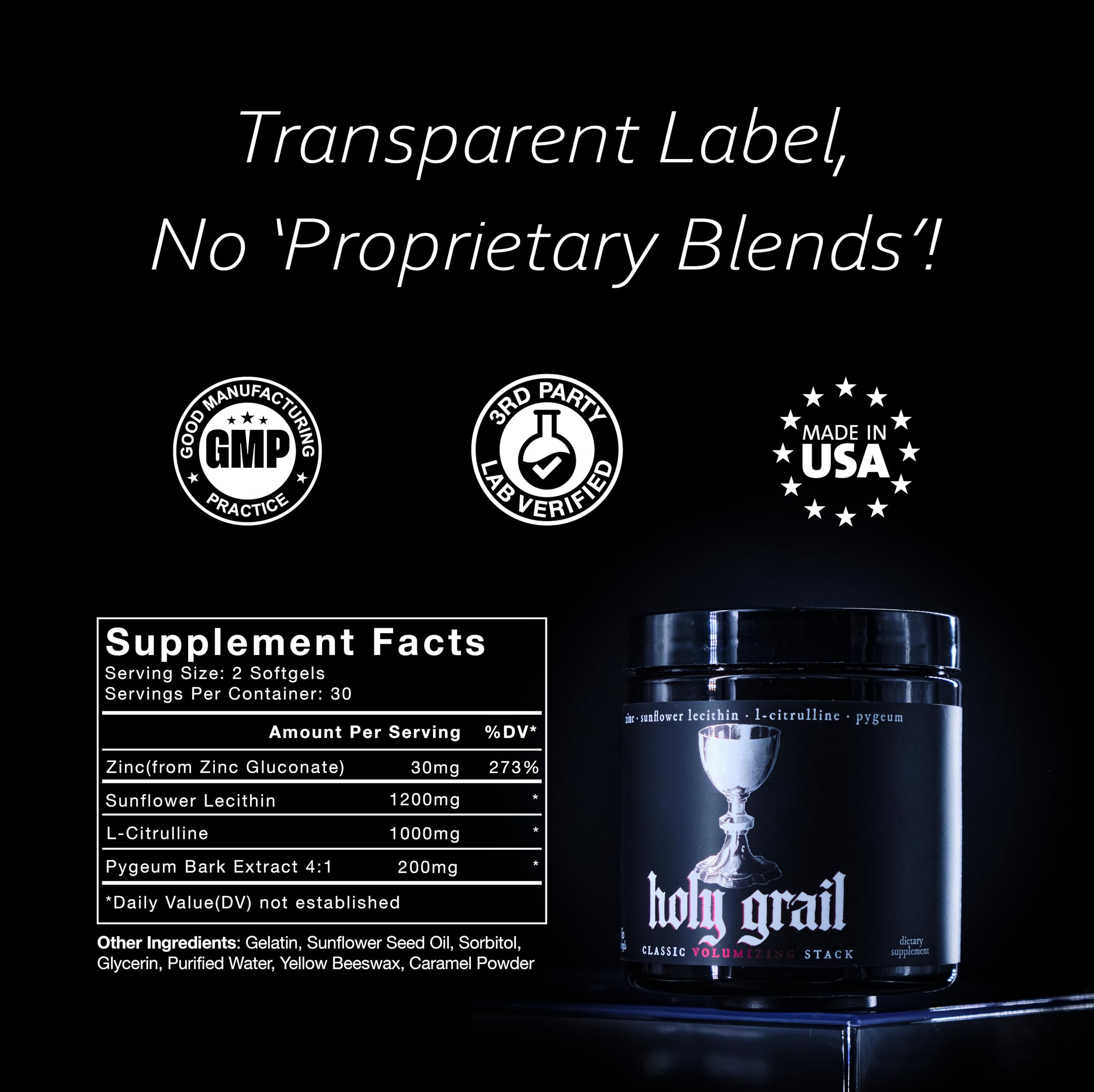 Product packaging and branding for Holy Grail Stack