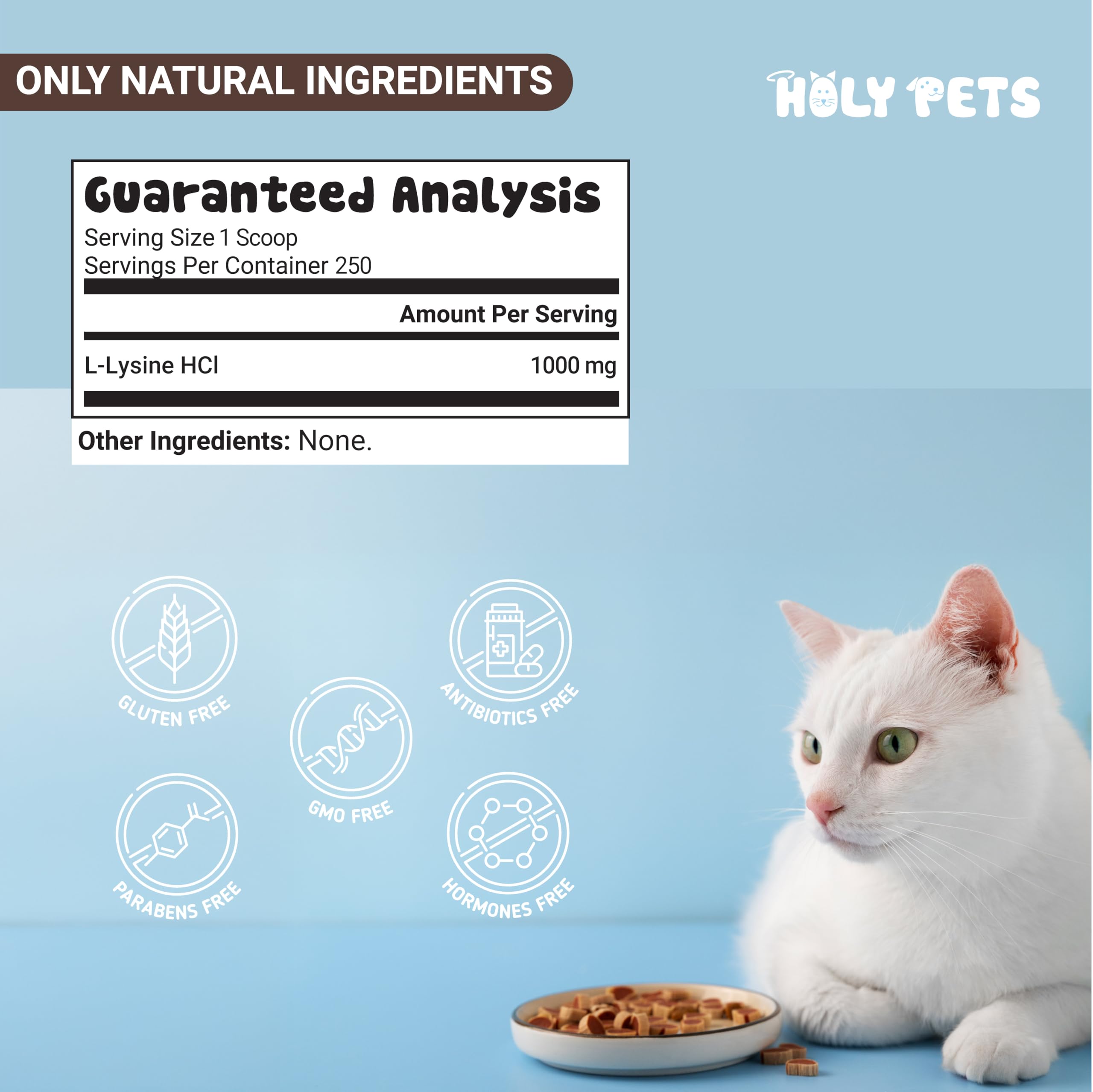 L-Lysine powder suitable for kittens to senior cats