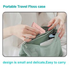 Floss picks: 50 picks per box in pink packaging