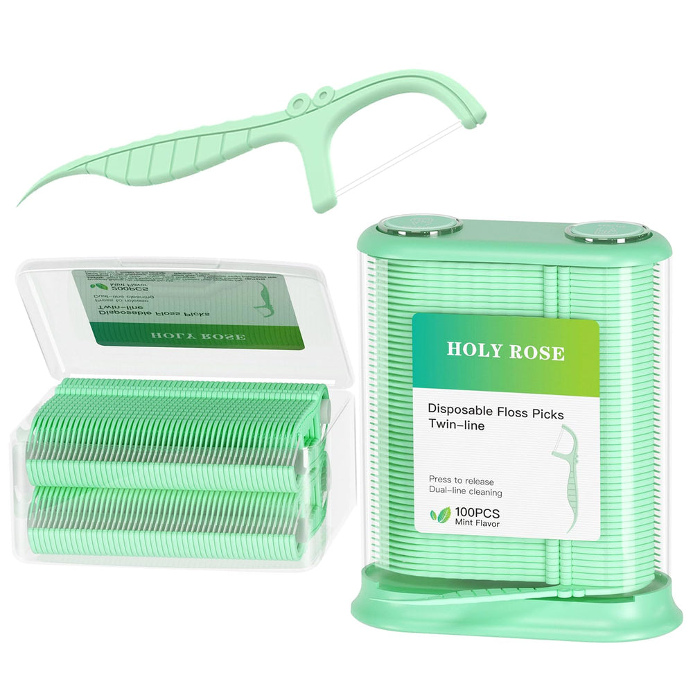 Holy Rose mint floss dispenser and storage case front view