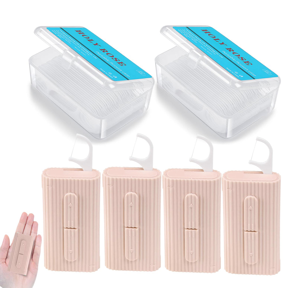 Holy Rose travel floss case in pink, 2-box front view