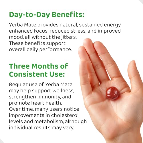Close-up of HOLYMARY Yerba Mate Gummies showing chewy texture and bright yuzu-ginger flavor