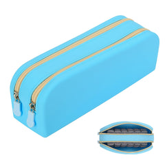 Front view of the Homakover Blue Portable Daily Contact Lens Organizer