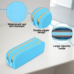Inner divider keeping lenses separate in blue case