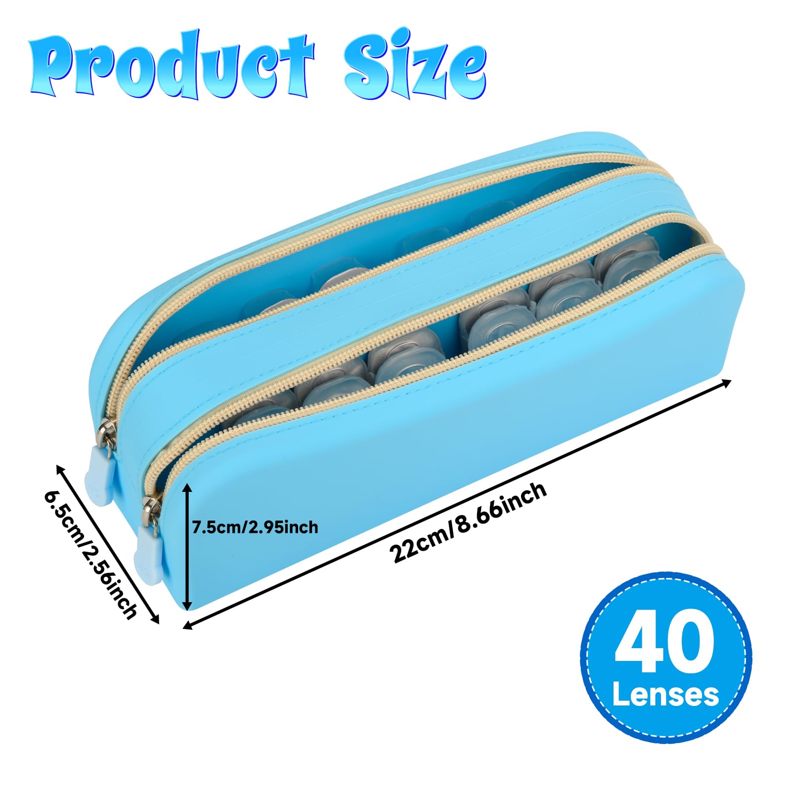 Blue Homakover case open showing dual compartments