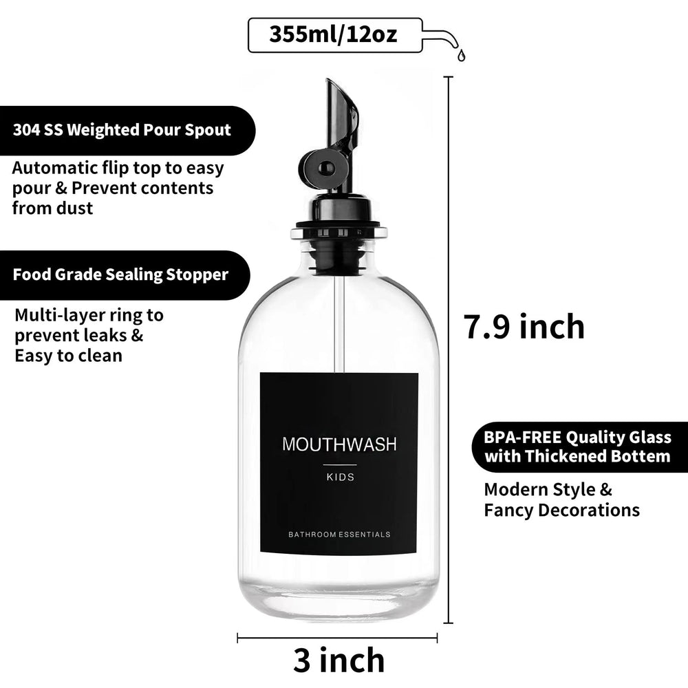 Includes shot glasses, funnel, and 12 minimalist labels