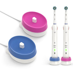 Blue silicone clean cover for Oral-B charger base by Homm Labs
