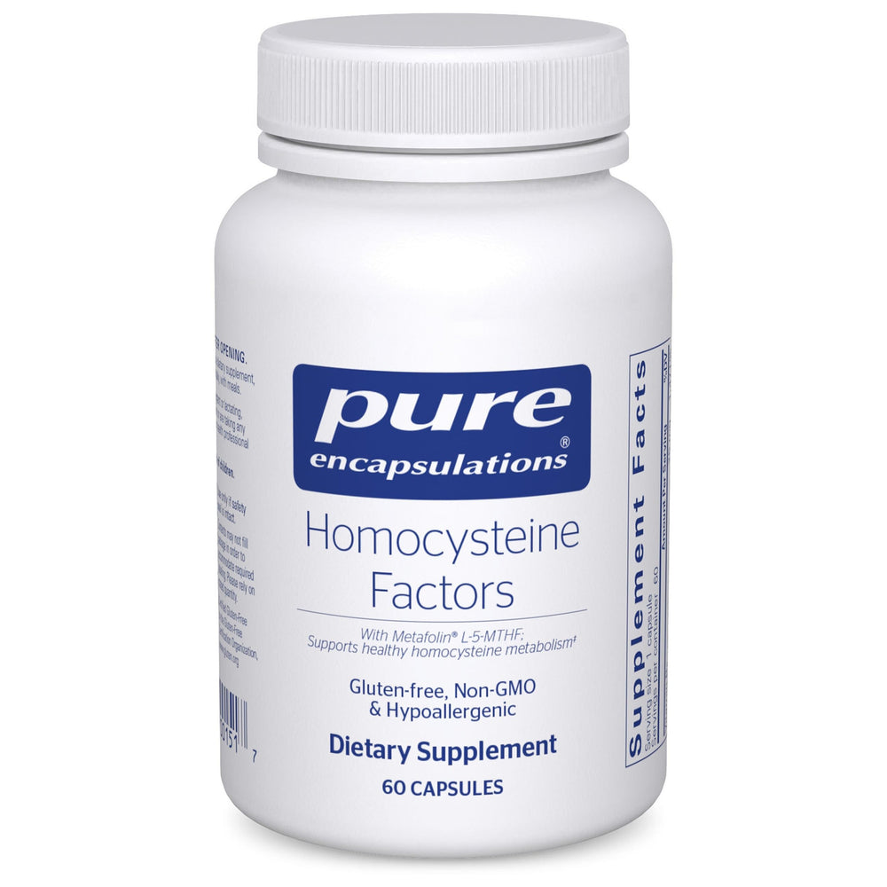 Bottle of Pure Encapsulations Homocysteine Factors capsules