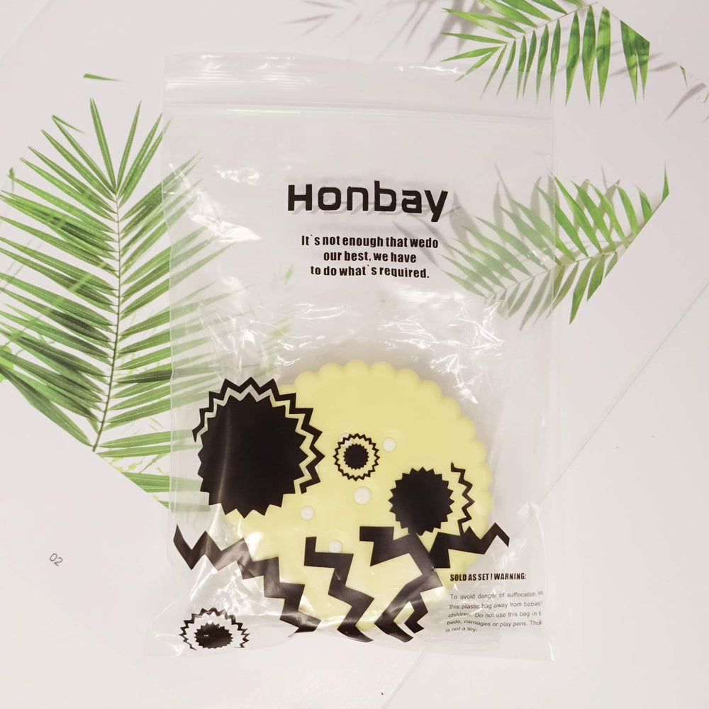 Travel friendly yellow cookie shaped contact lens case