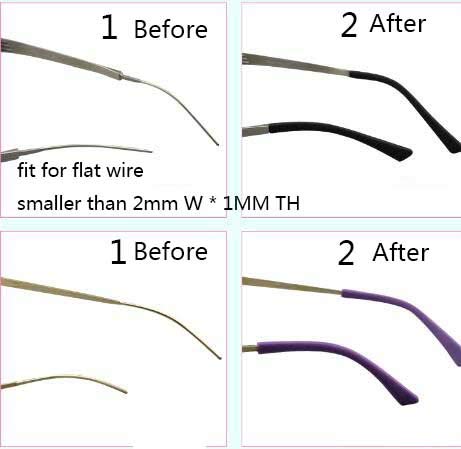 Honbay eyeglass end tips in red color, 5 pairs