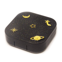 Honbay Fashion Planet square contact lens case with mirror