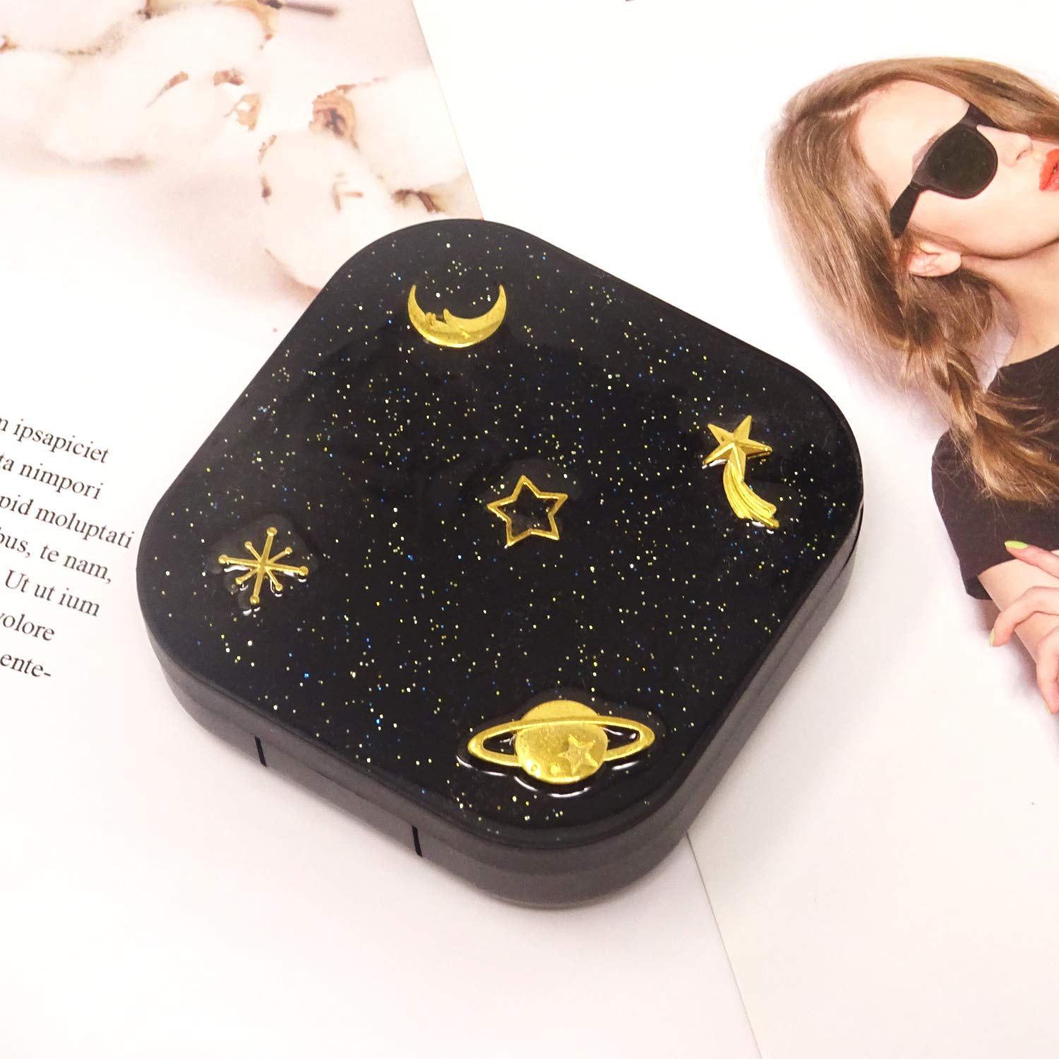 Compact size 6.8 x 6.8 x 2.2 cm for travel