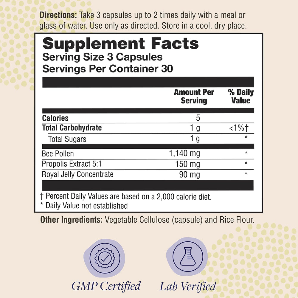 Honey Gardens ZAND Bee Complete capsules ideal for on-the-go wellness.
