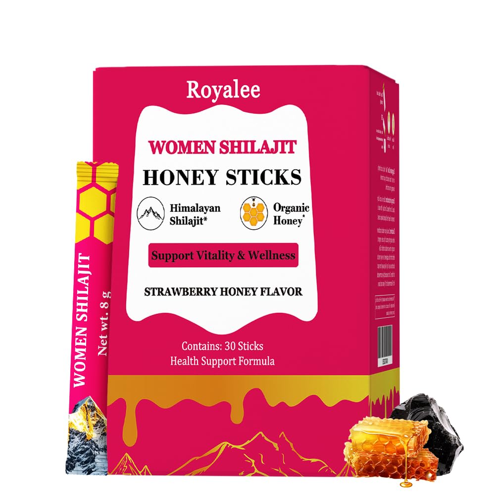 Box of Strawberry flavor Shilajit Honey Sticks for Women