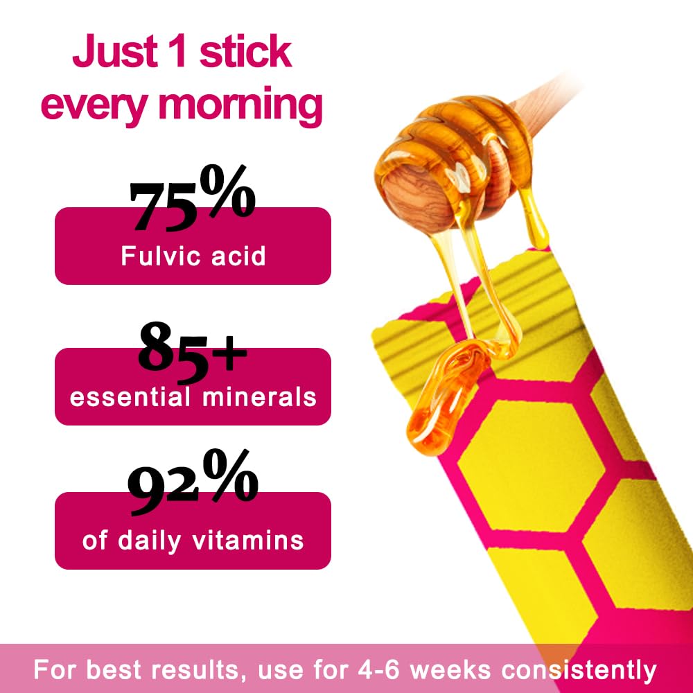 On-the-go Shilajit honey sticks pack for energy and focus