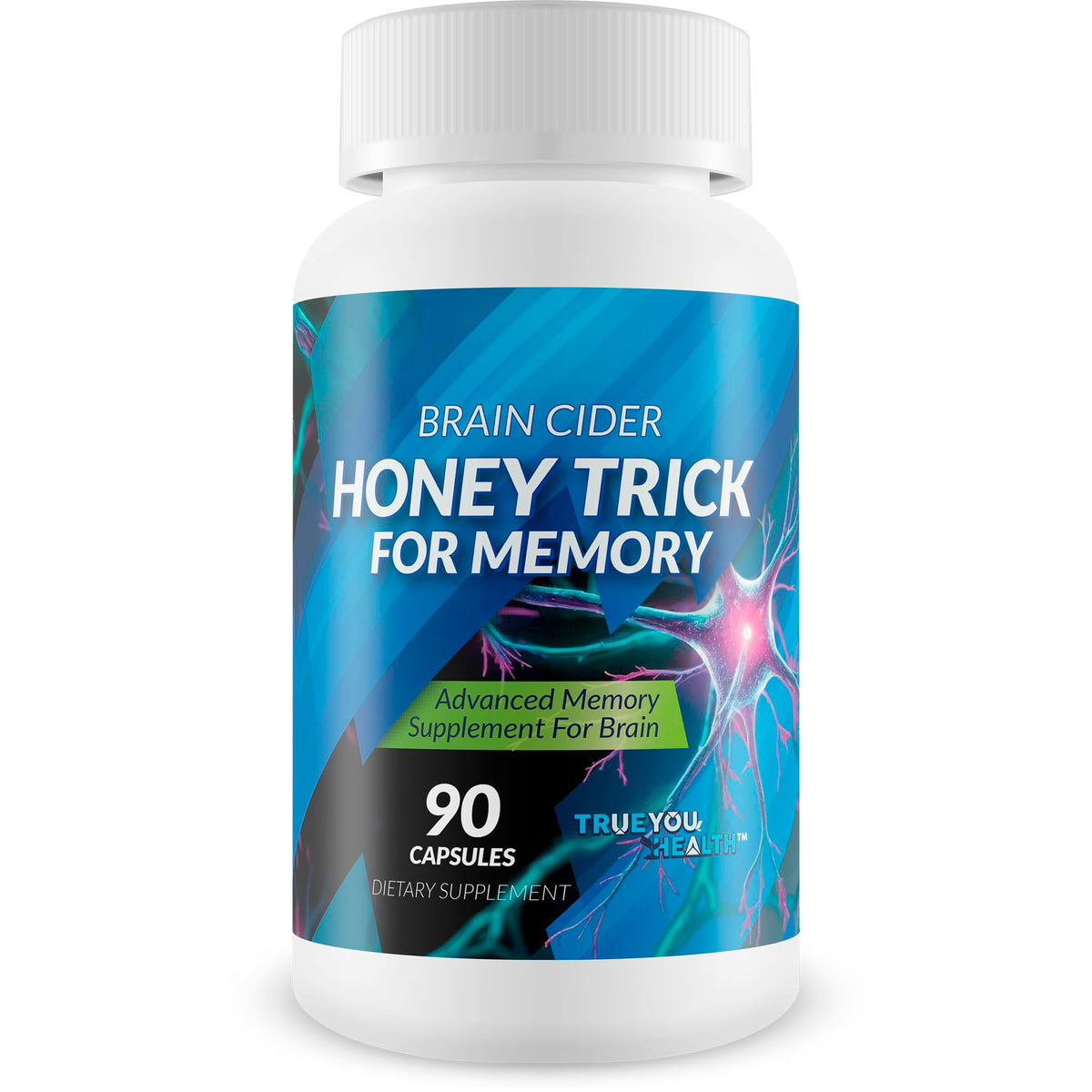 Bottle of Honey Trick for Memory with Lion's Mane and Ginkgo imagery