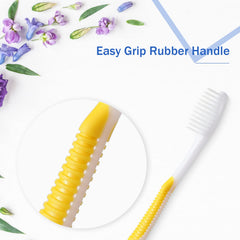 Curved ergonomic handle for comfortable brushing