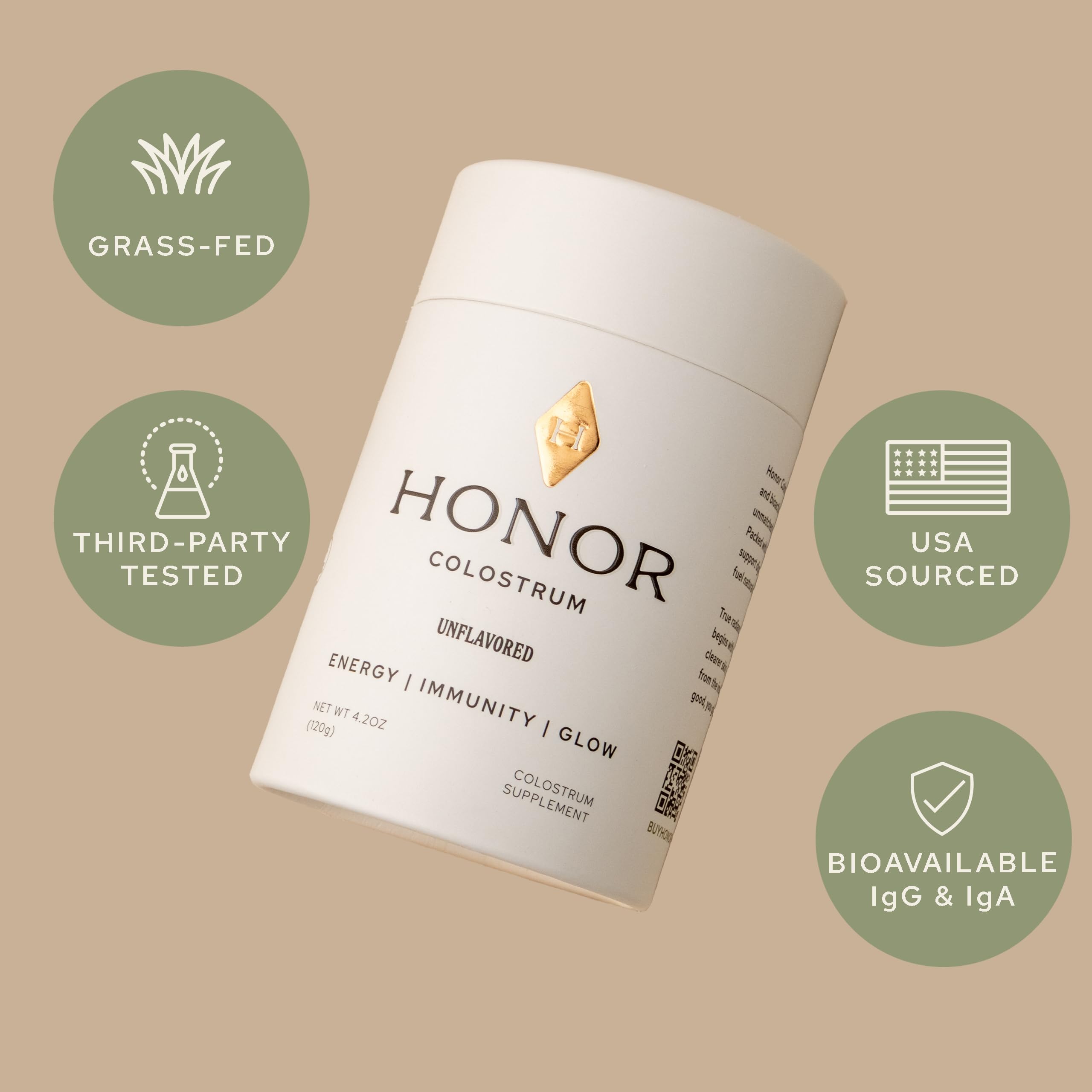 Smoothie prepared with HONOR Colostrum Powder