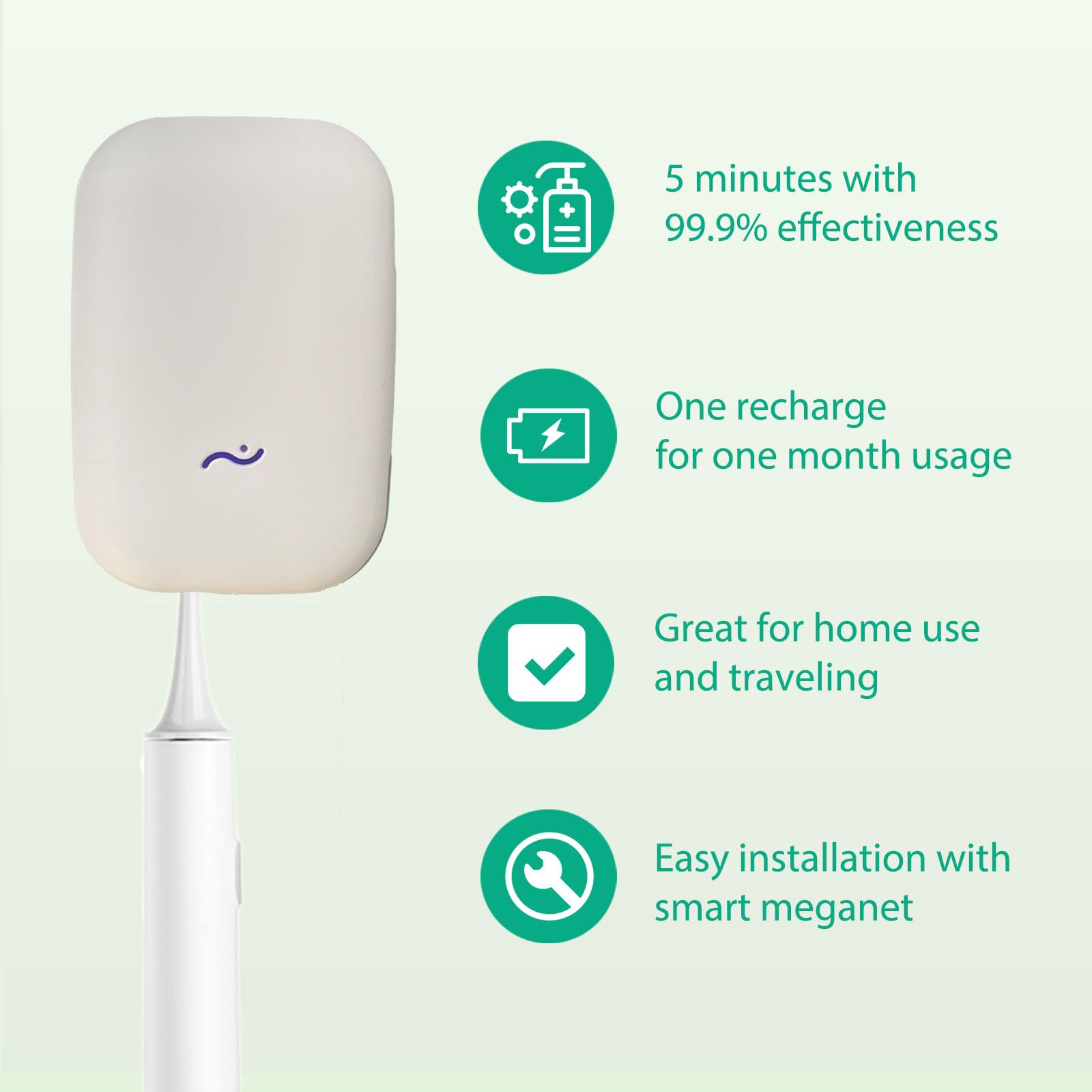 USB-C charging port on Honzoe toothbrush case