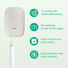 USB-C charging port on Honzoe toothbrush case