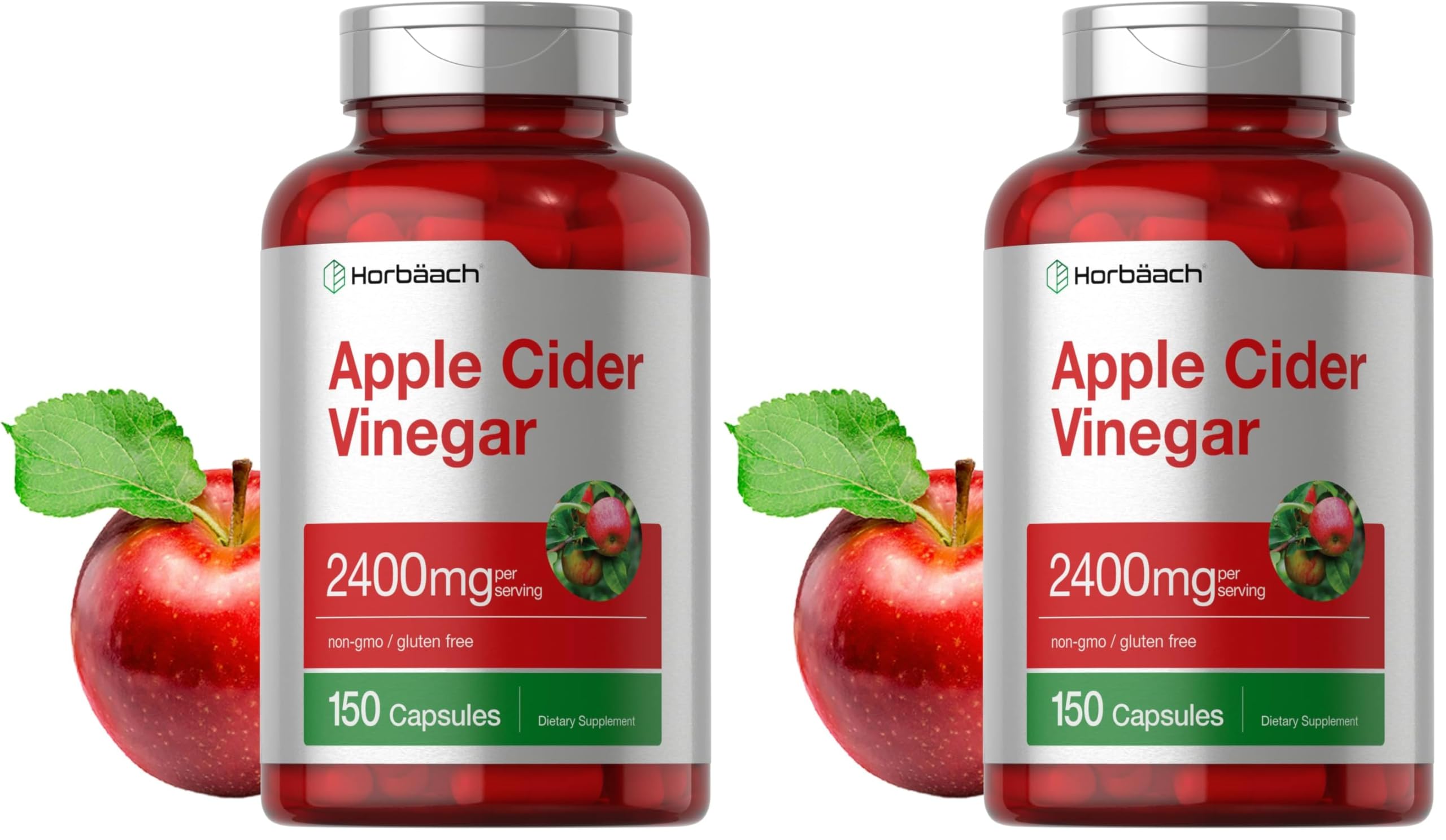Horbäach Apple Cider Vinegar Capsules bottle front label