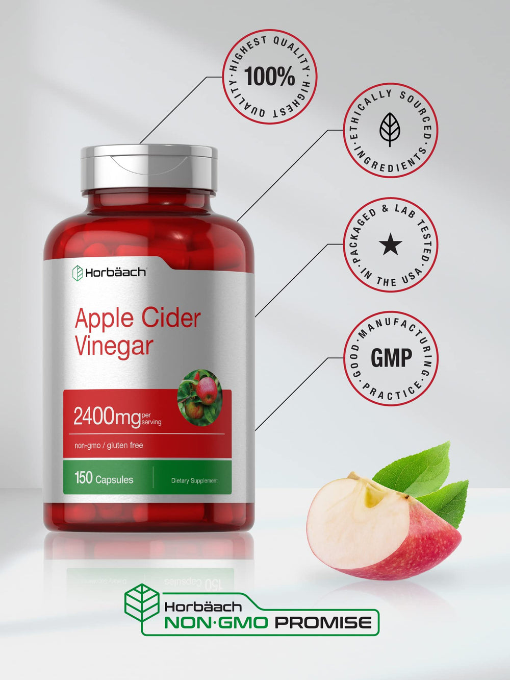 Horbäach Apple Cider Vinegar Capsules product packaging