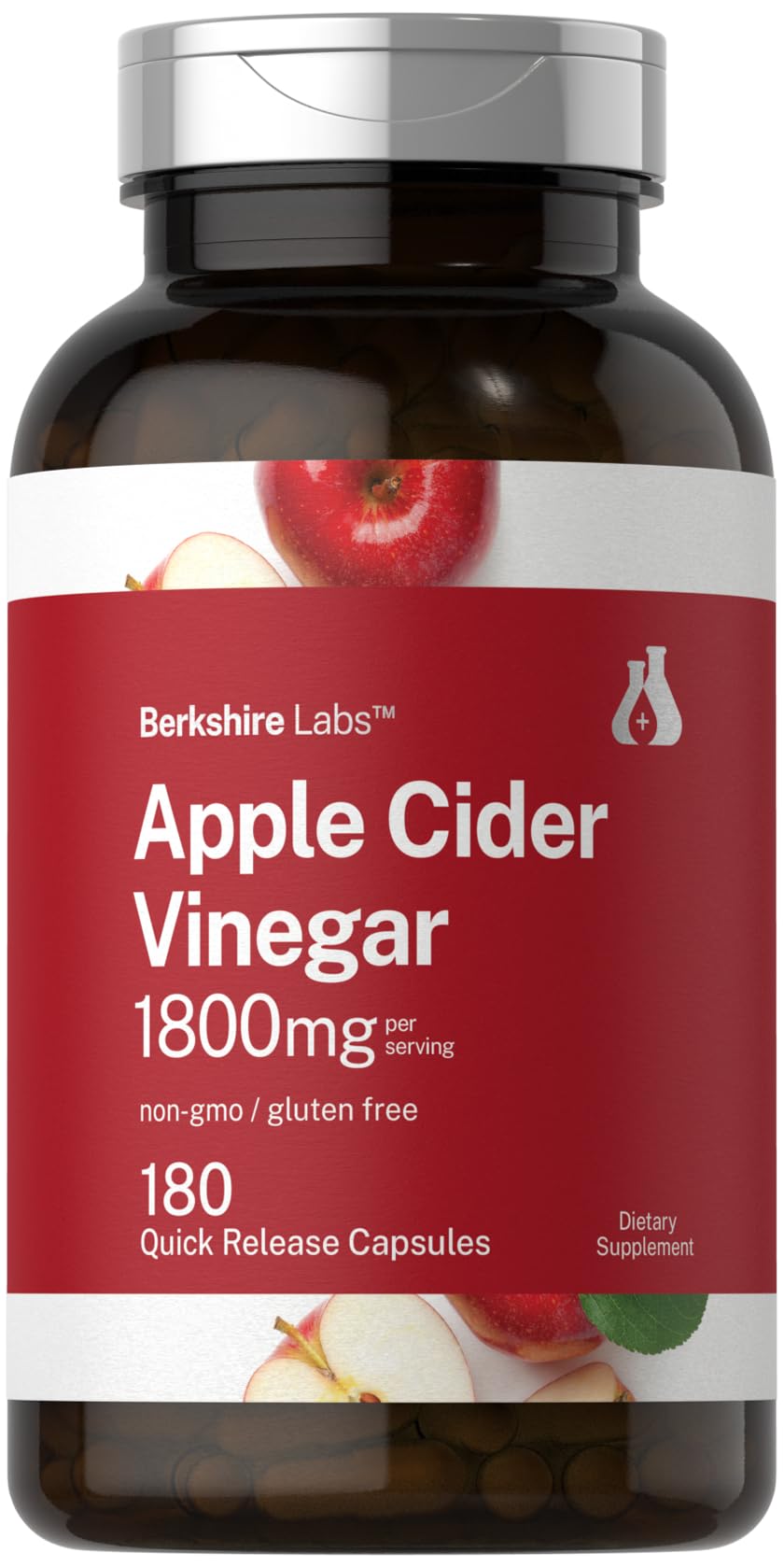 Horbaach Apple Cider Vinegar Capsules bottle highlights convenient daily use