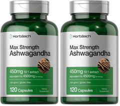 Horbäach Ashwagandha Pack 2 bottle front view