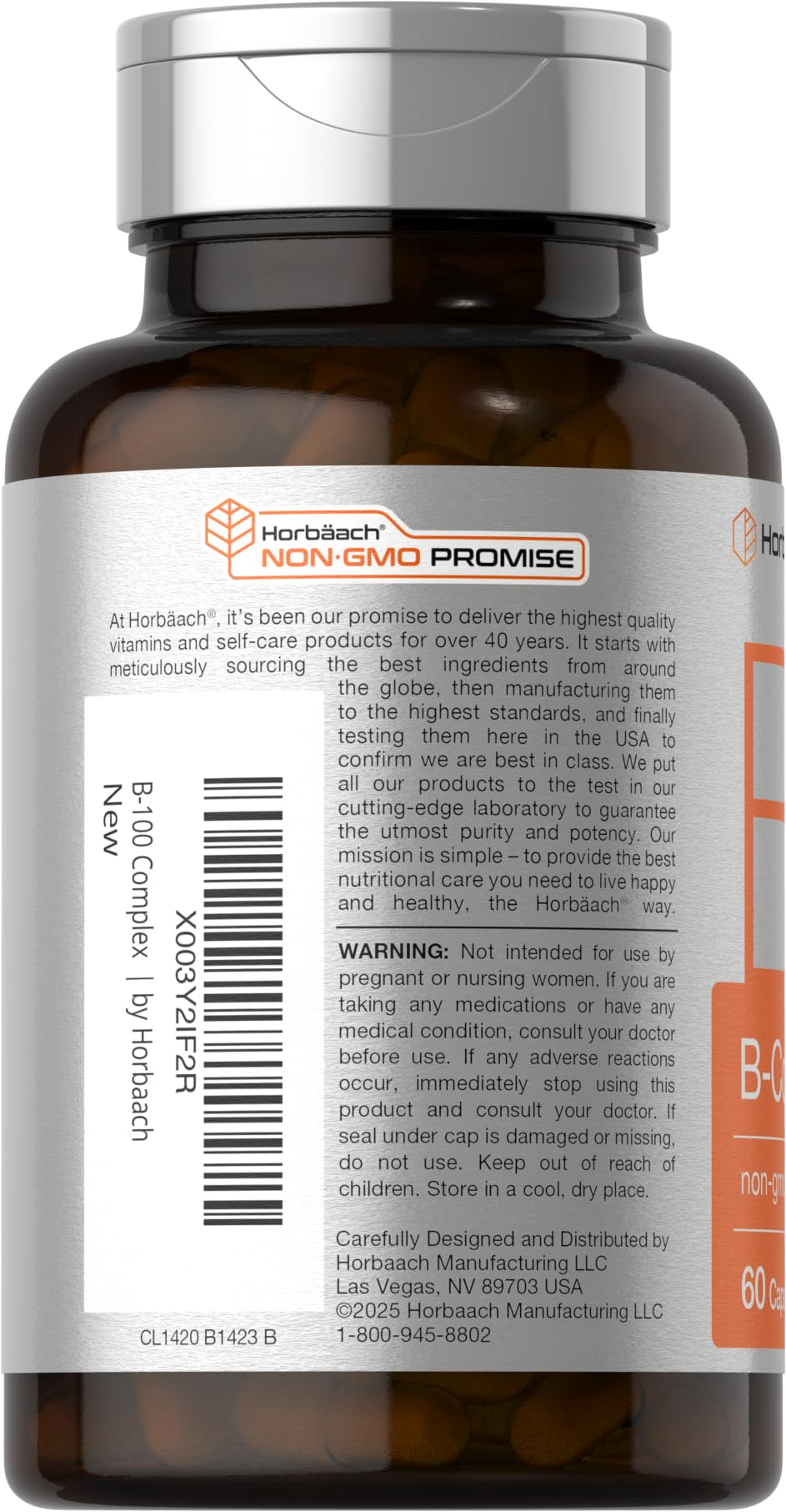 Vitamin B-100 Complex information on label