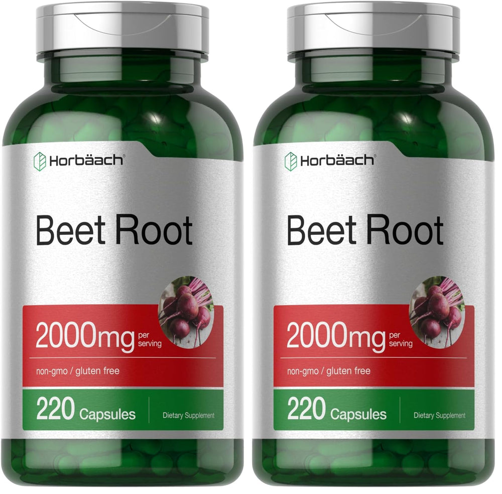 Bottle of Horbäach Beet Root Powder Capsules