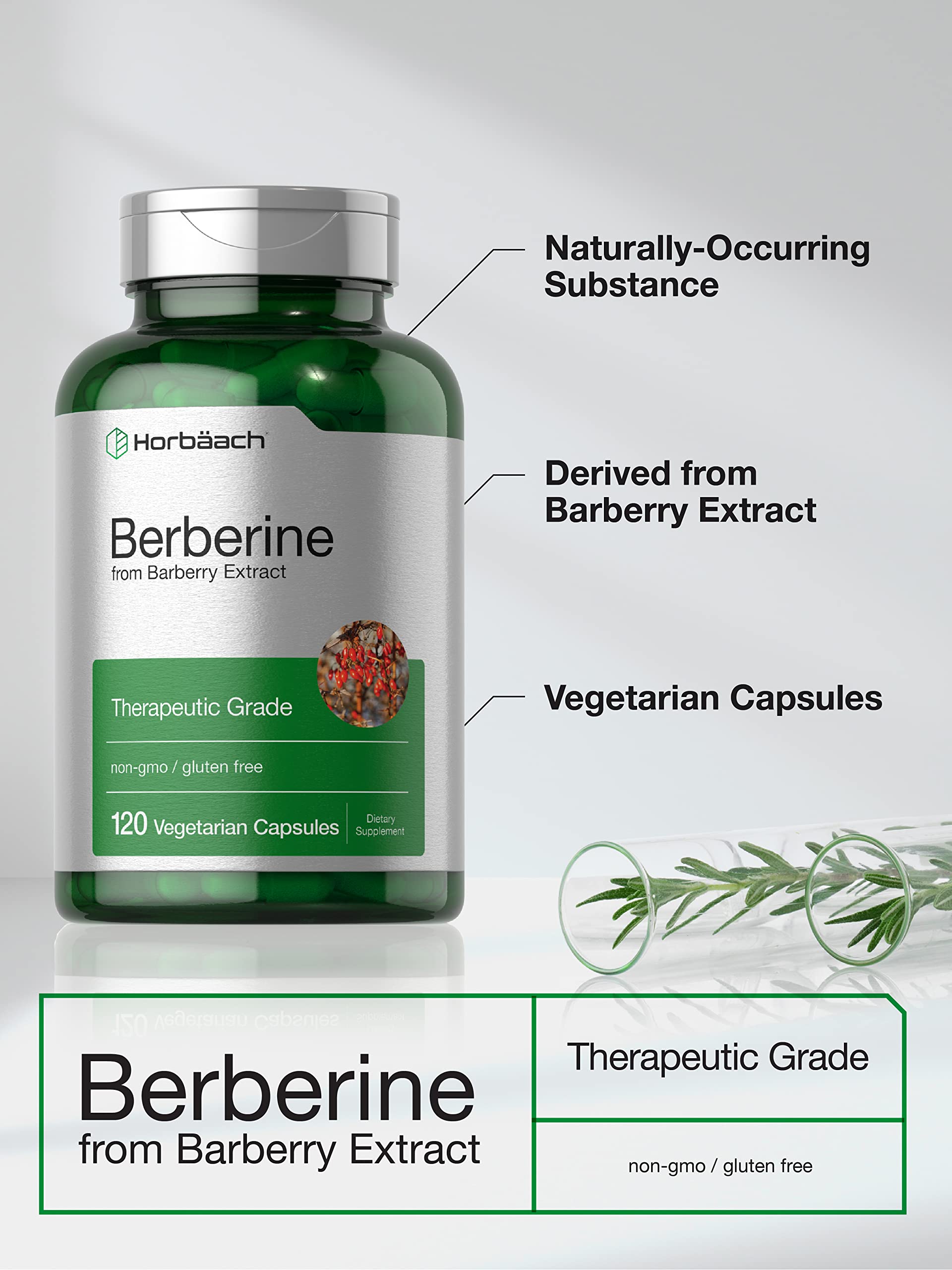 Berberine HCL quick-release capsules