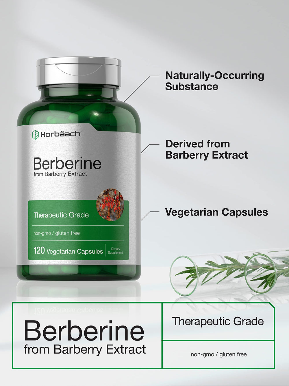 Berberine HCL quick-release capsules