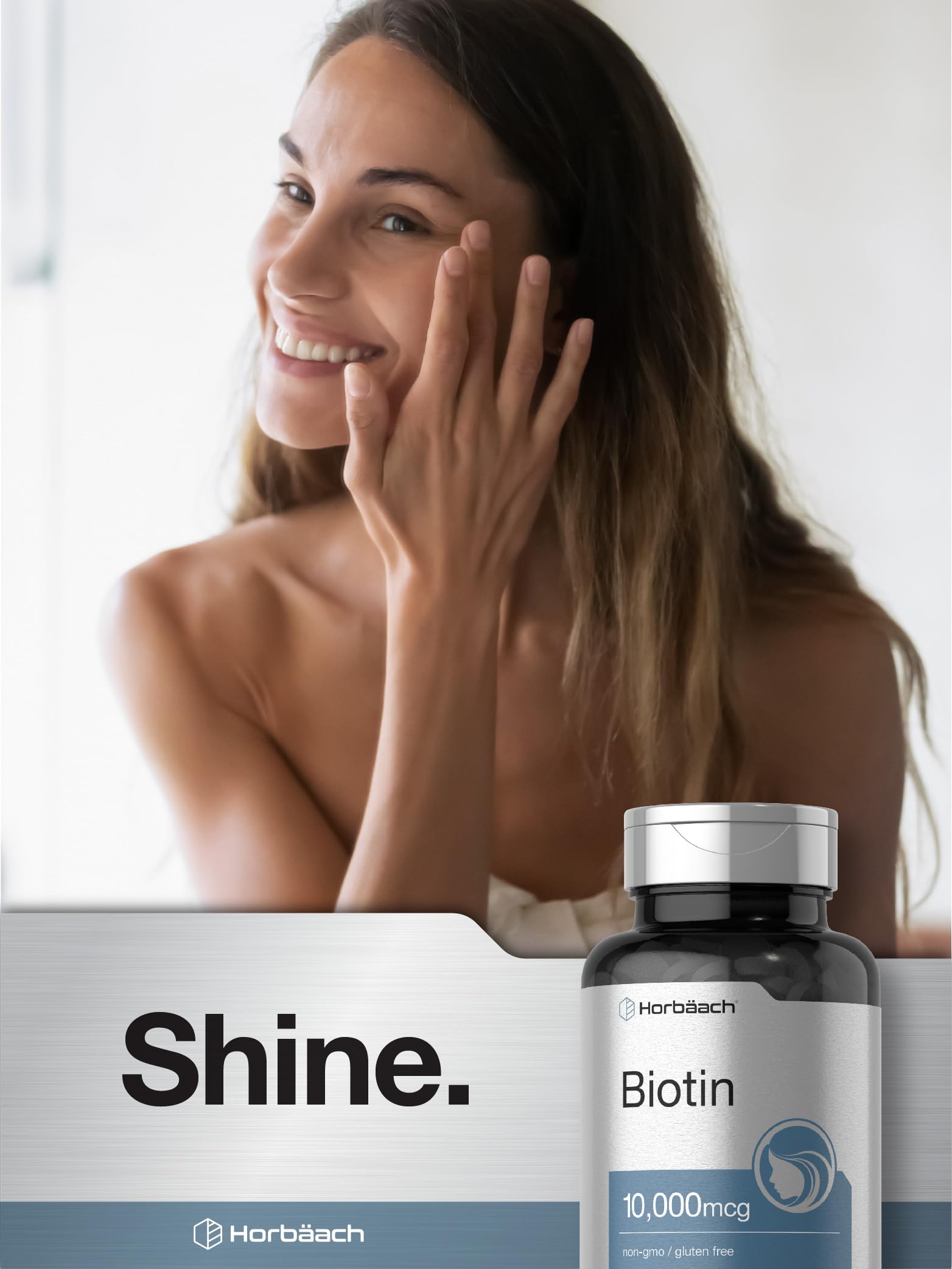 Horbäach Biotin bottle packaging front
