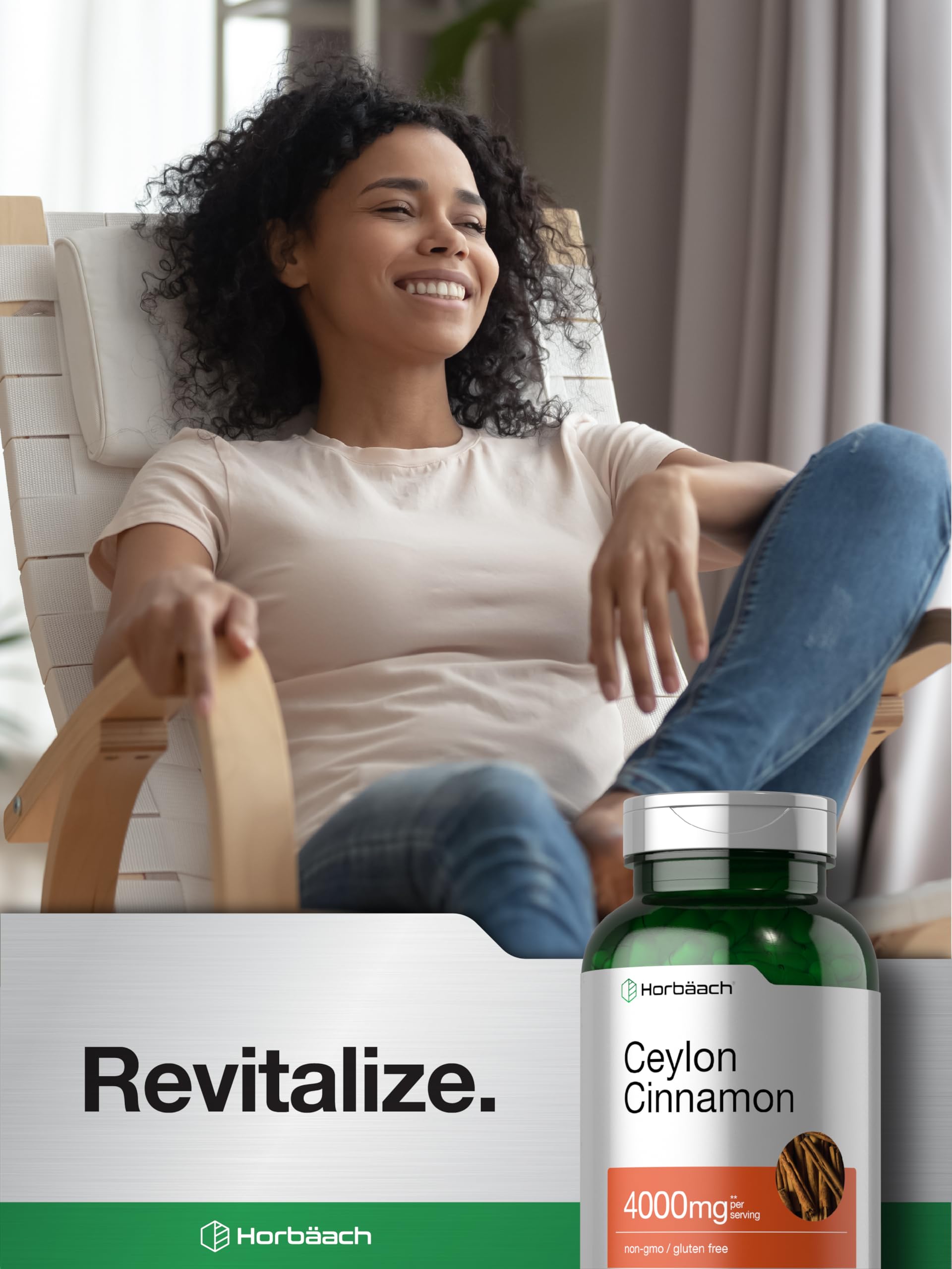 Product photography setup featuring Horbaach Cinnamon Capsules