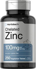 Horbäach Chelated Zinc 100 mg bottle label
