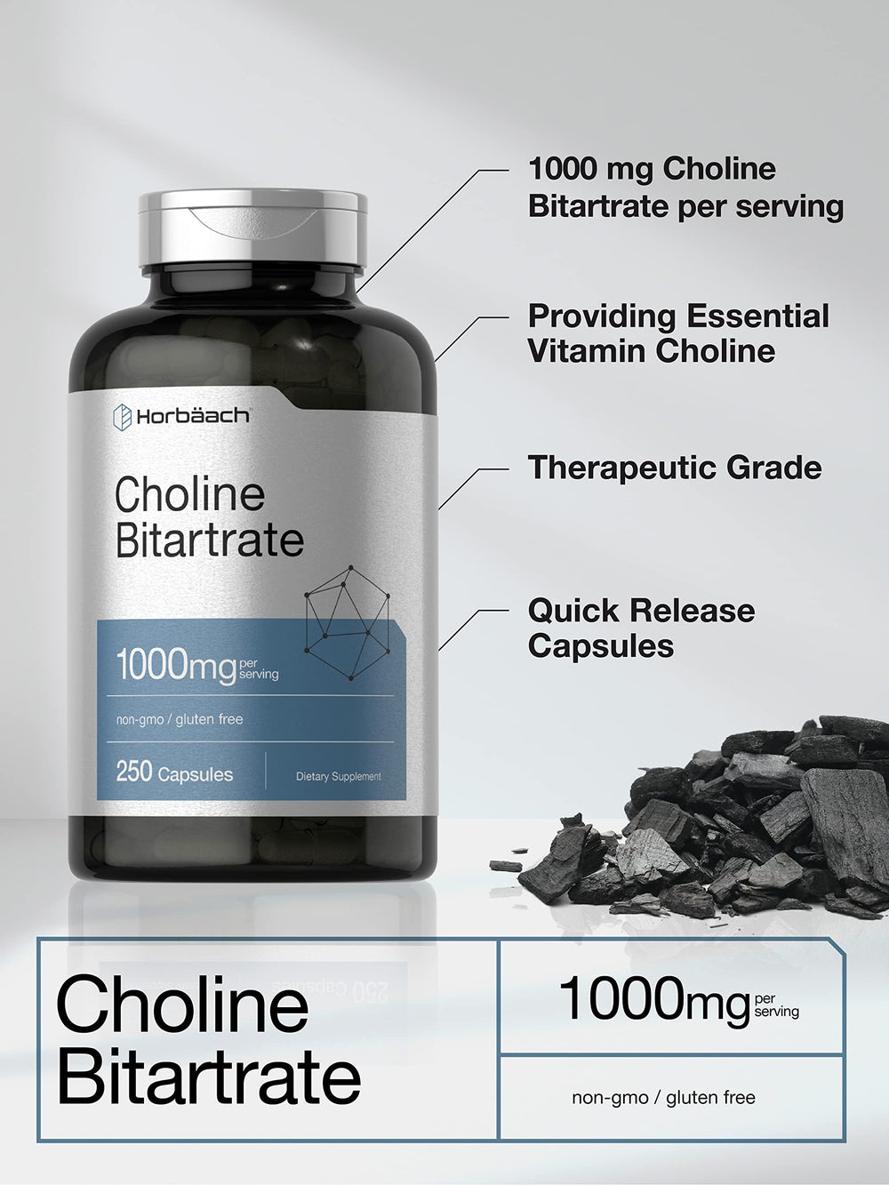 Nutritional ingredients for Horbaach Choline Bitartrate