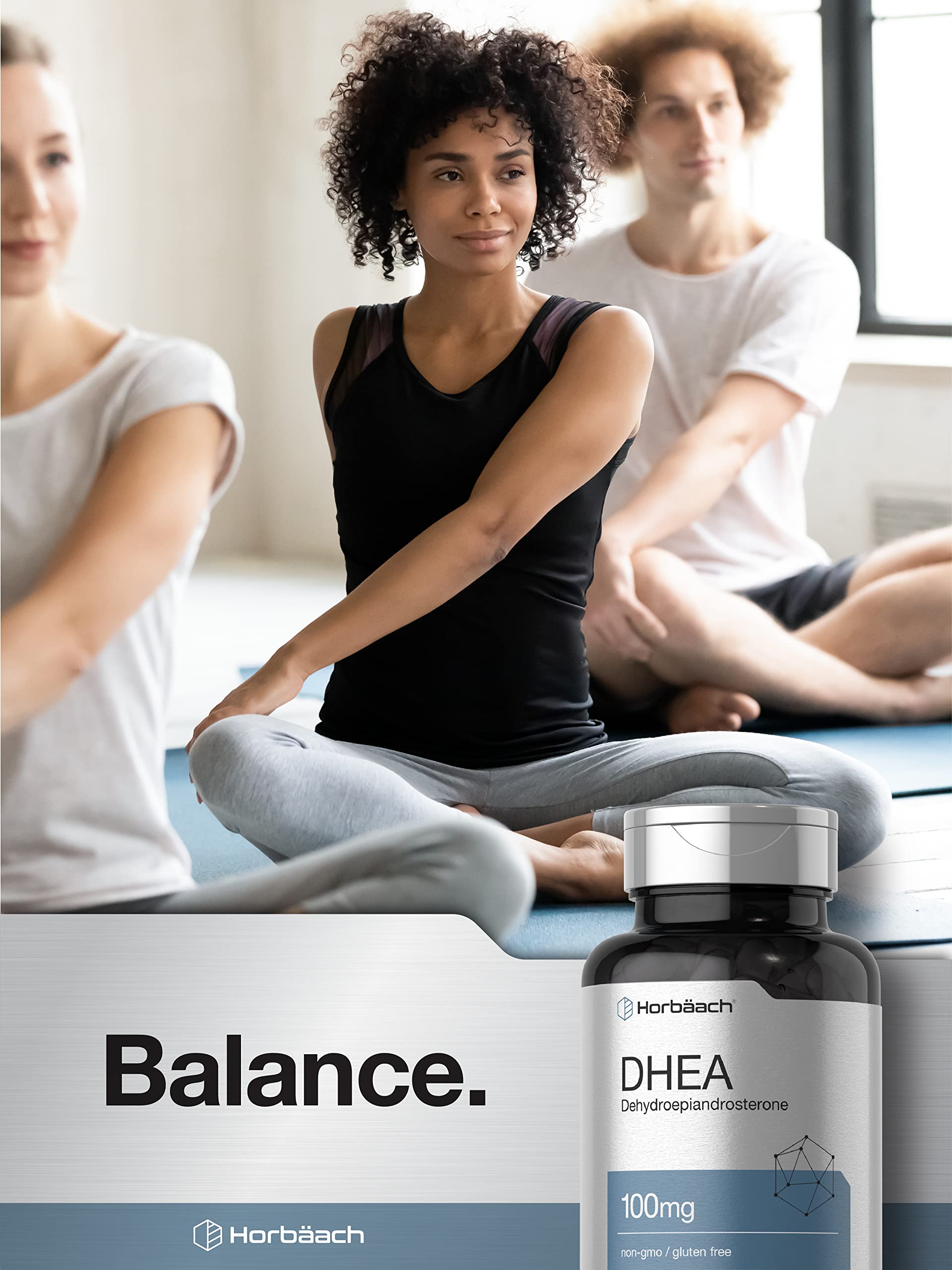 Horbäach DHEA side-view packaging shown for compact design.