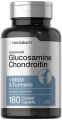 Horbäach Glucosamine Chondroitin MSM Turmeric bottle label