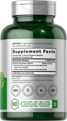 Close-up of Horbaach Graviola capsules bottle label