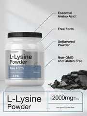 Measuring scoop with L-Lysine powder