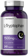 Horbäach L-Tryptophan 1500mg capsules bottle front view