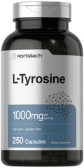 Horbäach L-Tyrosine 1000 mg bottle with 250 capsules