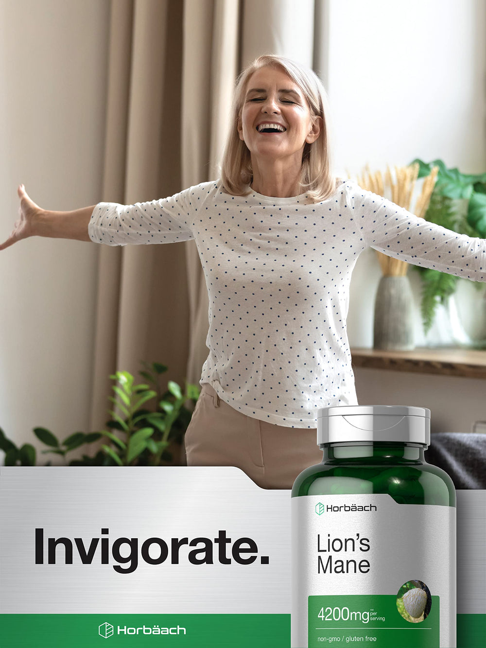 Laboratory tested Horbaach Lion's Mane formula