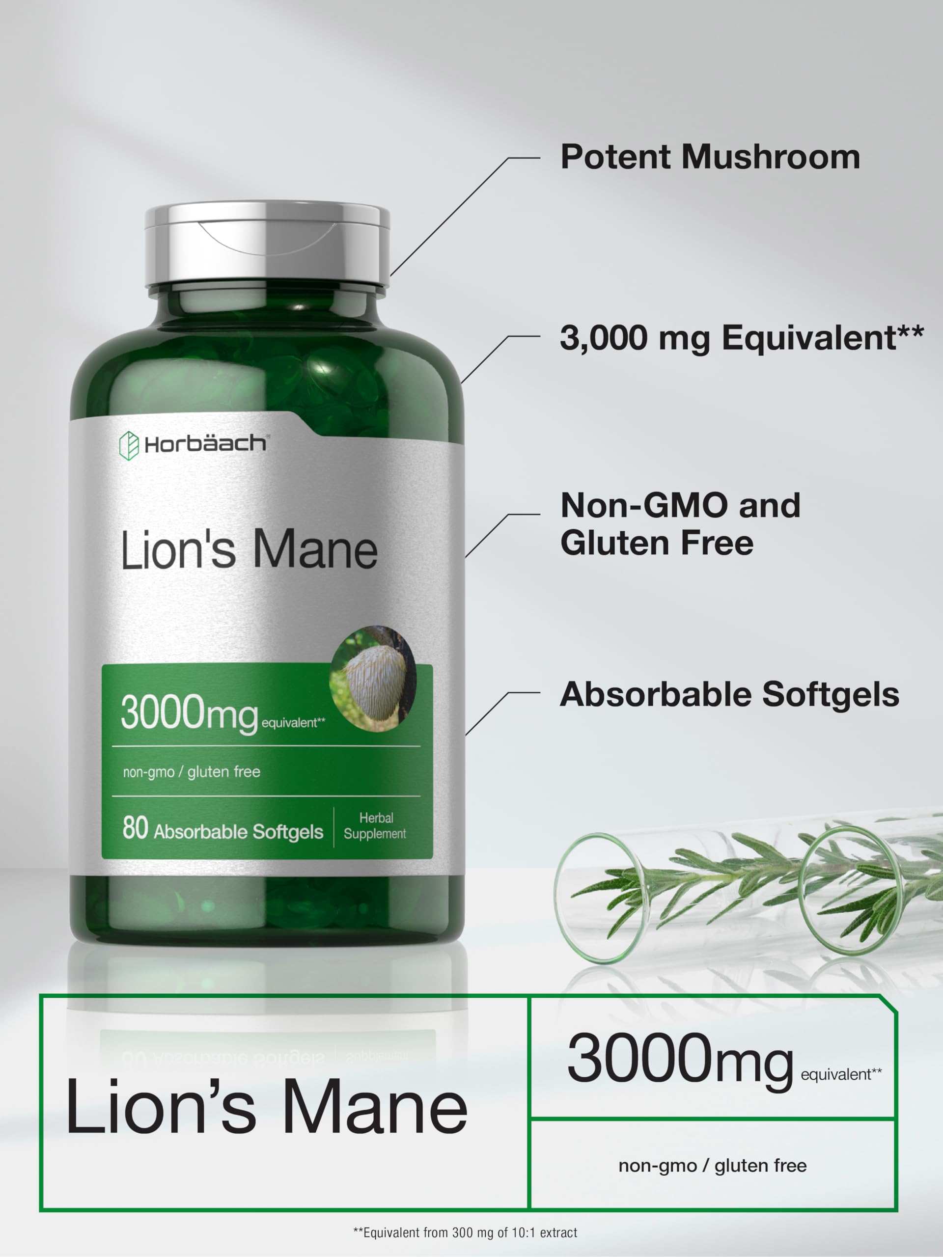Absorbable Lions Mane softgels